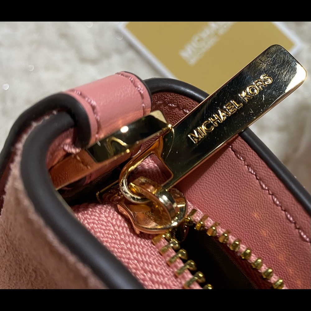 🌹MICHAEL KORS LARGE AVRIL LEATHER SATCHEL with SATIN DUST BAG - Picture 9 of 13